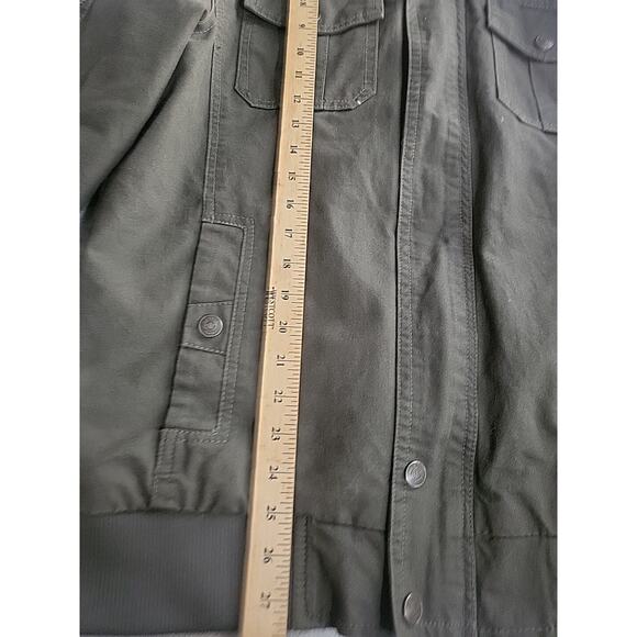 Wenven Jacket Men Sz (M) Green Full Zip Utility Military Lapel Cotton 100% - Picture 2 of 10